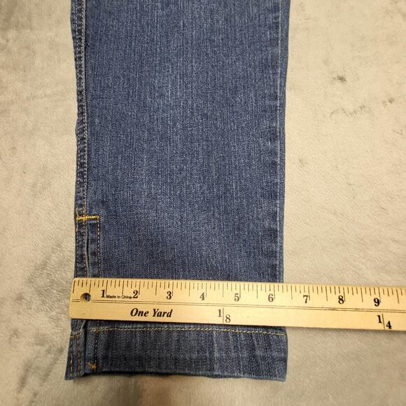 Levi's Jeans Womens 8 Blue Classic Capri Cropped Stretch 5 Pocket Side Slit Hem - Picture 5 of 10